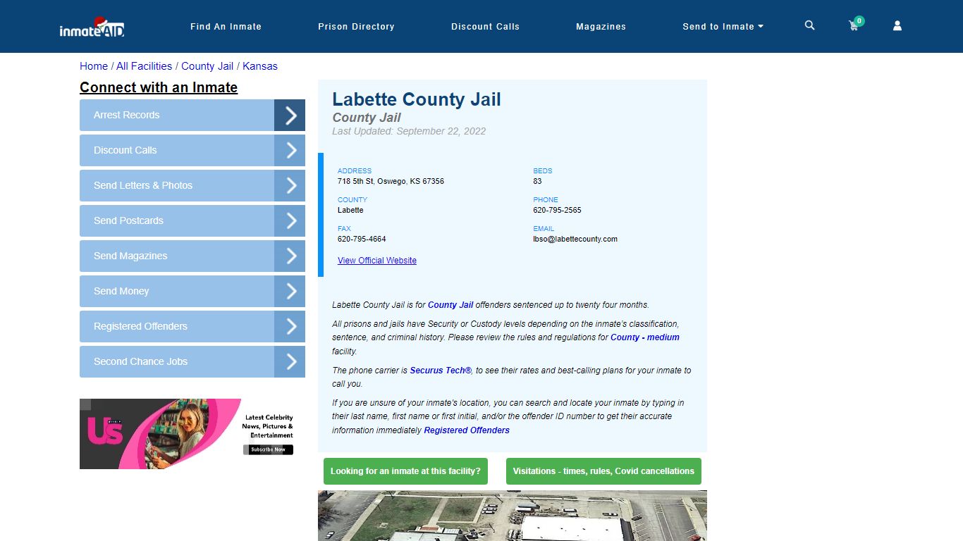 Labette County Jail - Inmate Locator - Oswego, KS